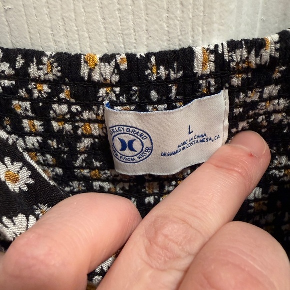 Hurley Black Floral Mini Dress - Picture 3 of 3